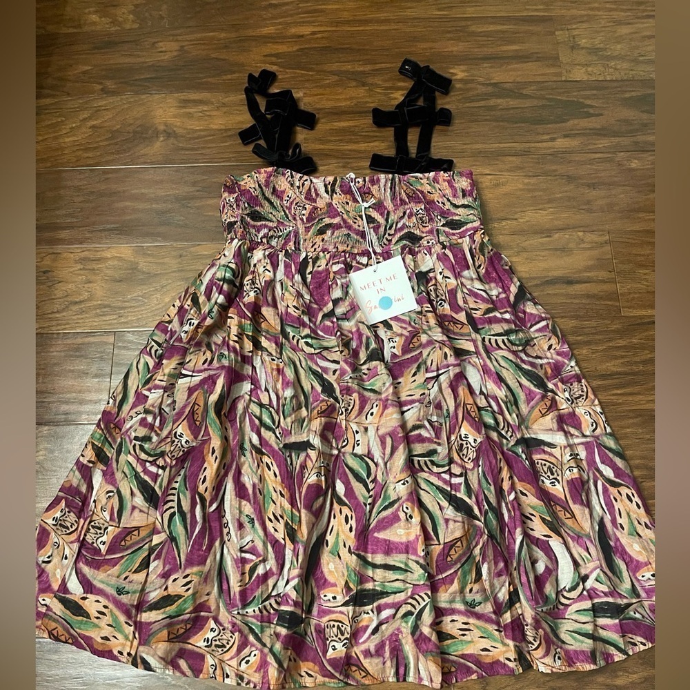 NWT Meet Me in Santorini Autumn Leaves Dress Size S